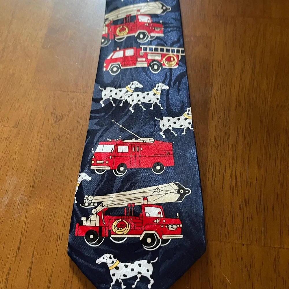 Blue and Red Firefighter Pattern Ties